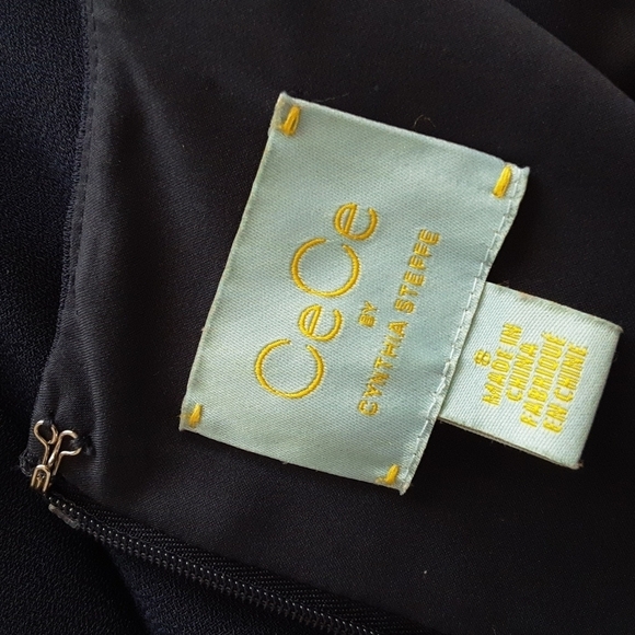 Cece Cynthia Steffe Blue Embroidered Lip Mini Dress women 8 vacation beach boho - Picture 8 of 12